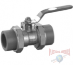 Válvula PPR Bola Metálica con Union Americana